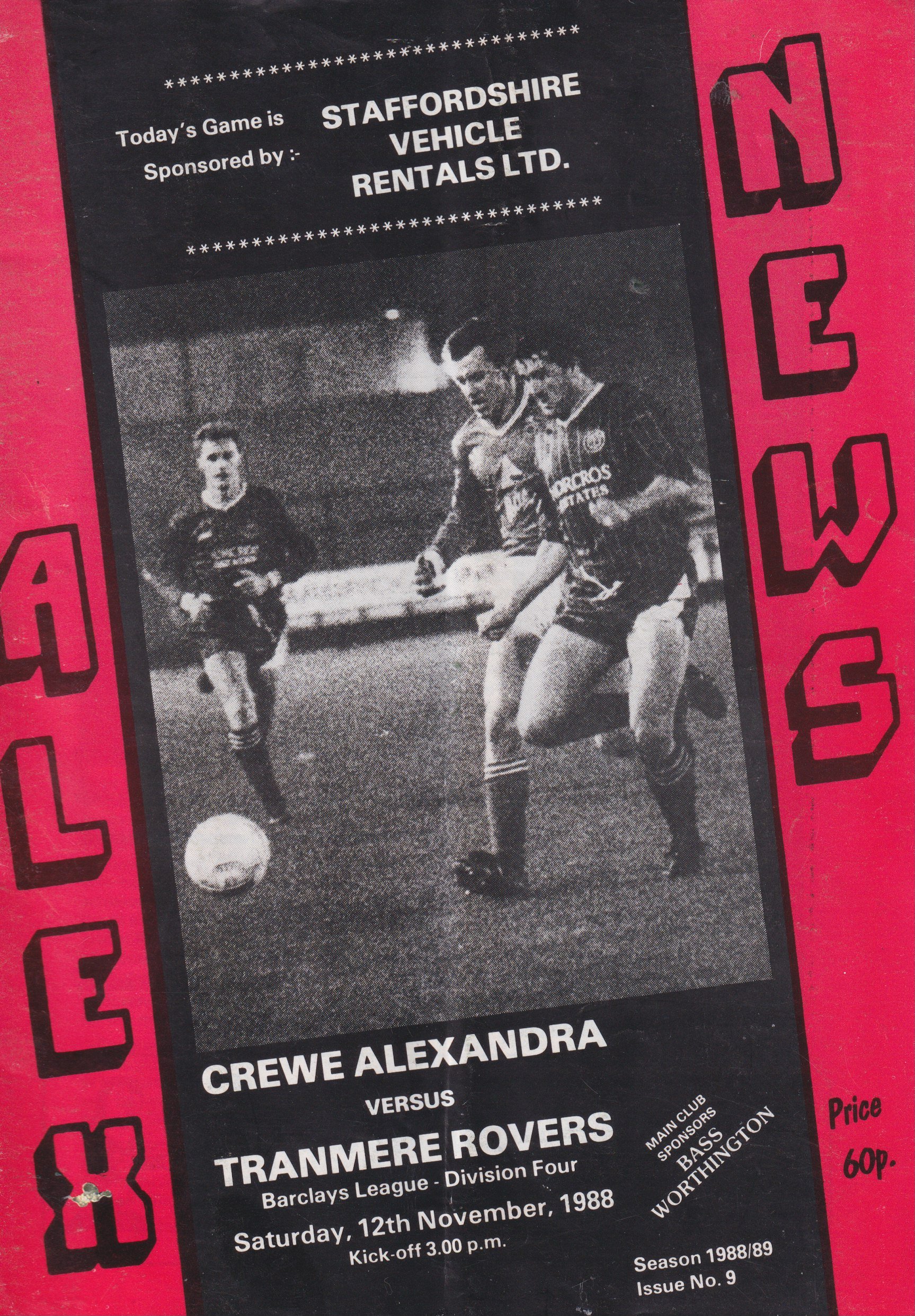 Crewe Alexandra v Tranmere Rovers match programme